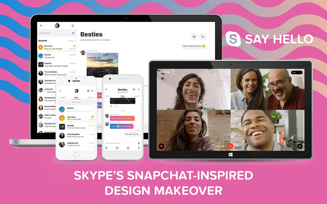Skype’s Snapchat-inspired Design Makeover